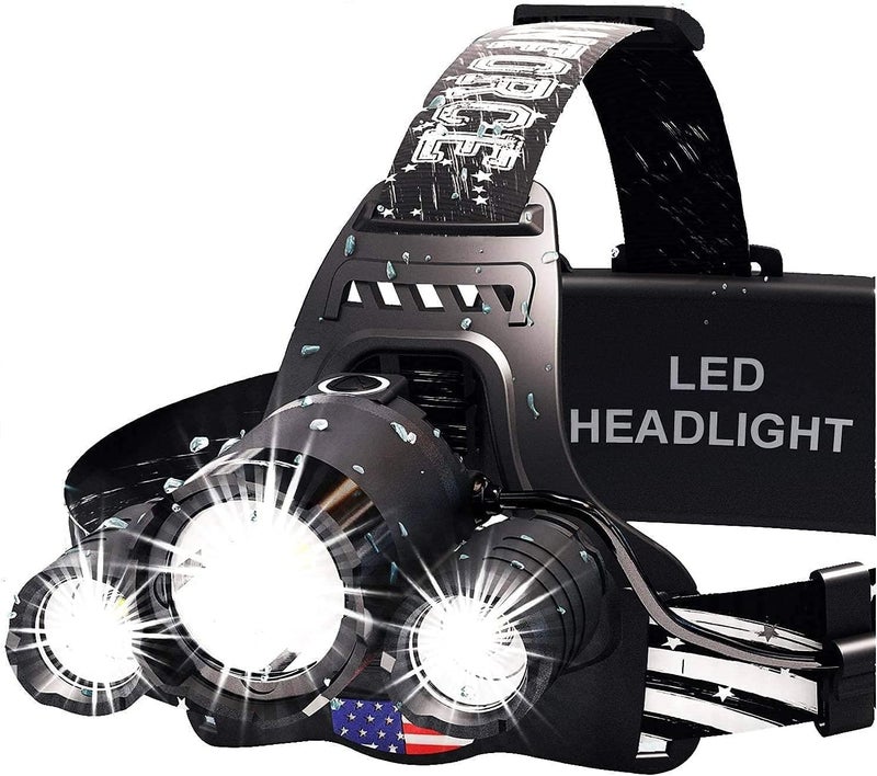 DanForce Headlamp. USB Rechargeable LED Head Lamp. Ultra Bright LUMINUS 1080 Lumen Headlamp Flashlight + Red Light. HeadLamps for Adults, Camping, Outdoors & Hard Hat Light. Zoomable IPX54 Headlight - Image 1